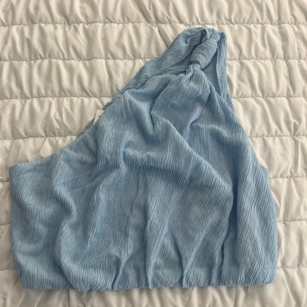 Abercrombie & Fitch Sky Blue Textured Blouse size medium